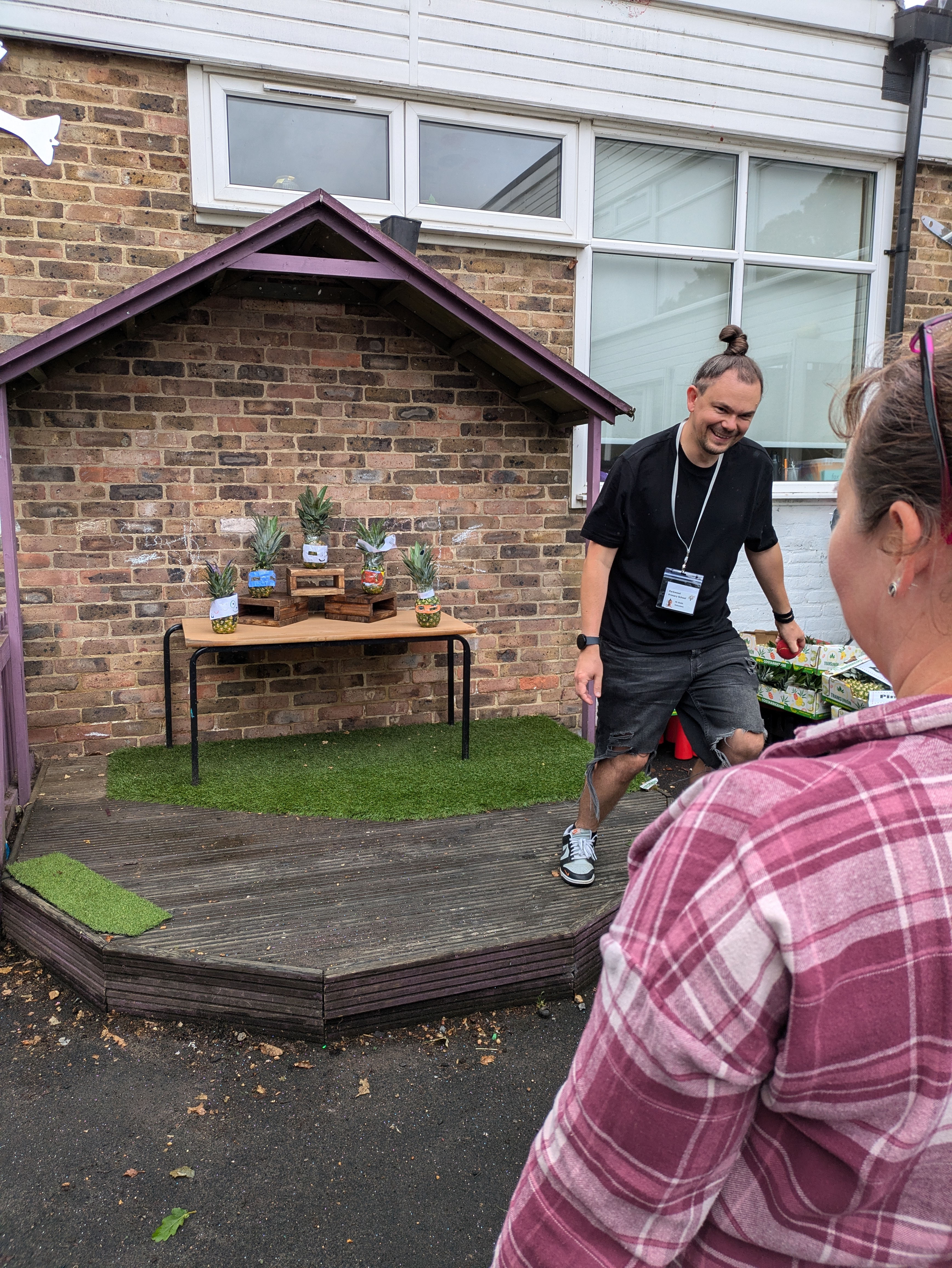Two PSA volunteers at the summer fair